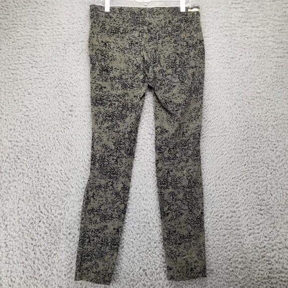 Pilcro Jeans Womens 28 Serif Olive Green Camo Print Corduroy Skinny Stretch - Picture 10 of 15